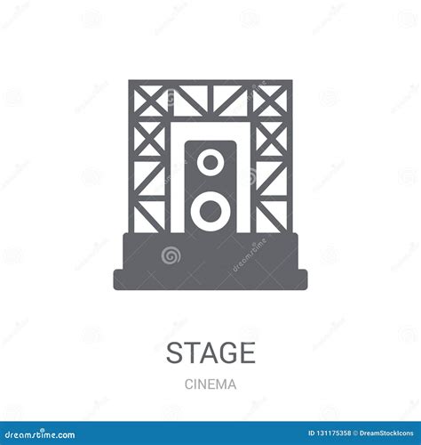 Stage Icon Trendy Stage Logo Concept On White Background From C Stock