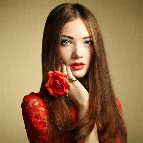 Wallpaper Face Women Model Flowers Long Hair Blue Eyes Photography Singer Red Lipstick