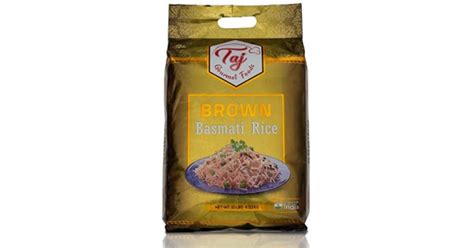 Taj Gourmet Brown Basmati Rice Naturally Aged 10 Pounds