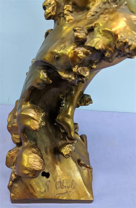 Antique Bronze Nude Figural Statue