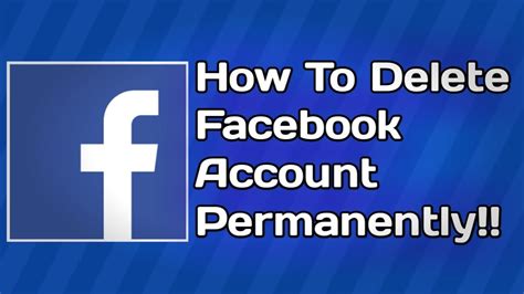 How To Delete Facebook Account Youtube