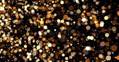 Particles Gold Bokeh Glitter Awards Dust Abstract Background Loop Stock