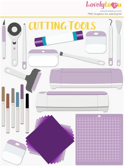 Cricut Cutting Tools Clipart Crafter And Maker Tools For Etsy Uk