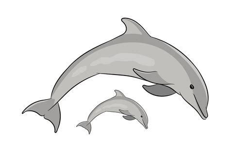 Pez Delfín Saltando Dibujos Animados Mascota 3338375 Vector En Vecteezy