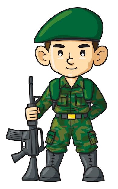 Premium Vector Soldier Cartoon