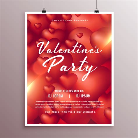Elegant Valentines Day Part Celebration Flyer Design Template