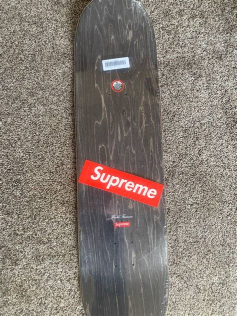 Supreme Supreme Distorted Logo Skateboard Deck Black Grailed