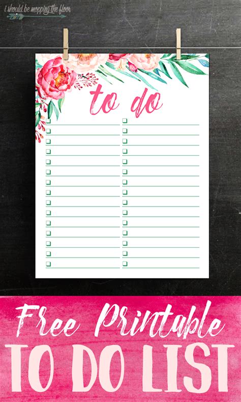 A to do list is a guide you can refer back to it whenever you need it. Free Printable Watercolor To Do List | i should be mopping ...