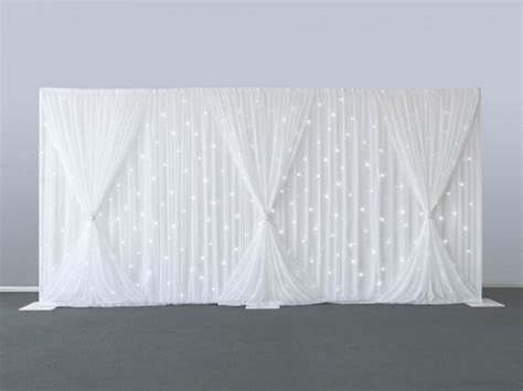3m X 6m Wedding Backdrops Pure White Stage Curtain Including Etsy