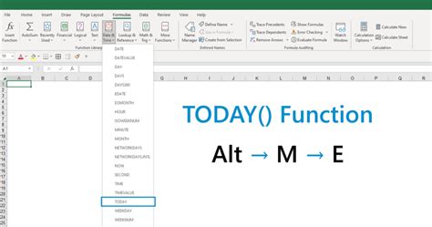 Today Function In Excel Formula Calculation Example