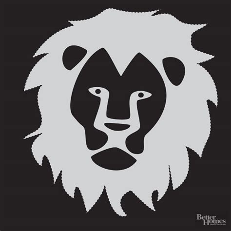 Lion Pumpkin Stencil