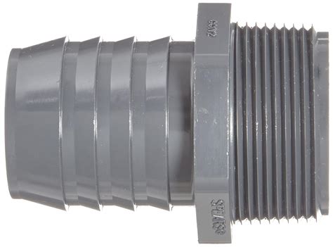 1 barbed x npt male schedule 40 gray adapter spears 1436 series pvc tube fitting tillescenter