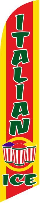 Italian Ice Food Swooper Banner Sign Flag Italian Ice Stock And Custom Design