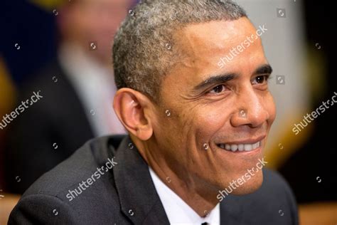 Barack Obama President Barack Obama Smiles Editorial Stock Photo