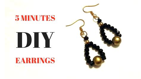 5 Minutes Diy Earrings Beginner Beading Tutorial Beaded Earrings