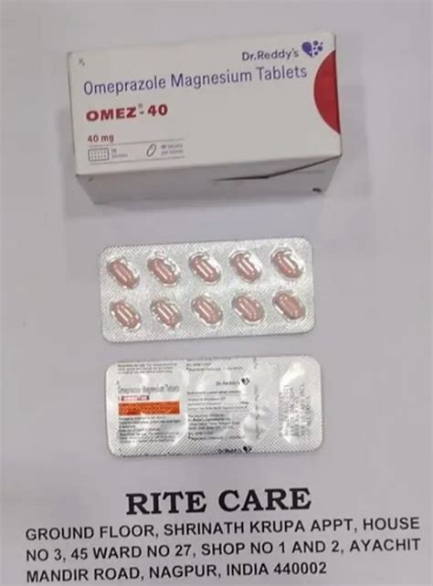 Omeprazole 40 Mg Cap 10 X 10 Non Prescription At Rs 170strip In