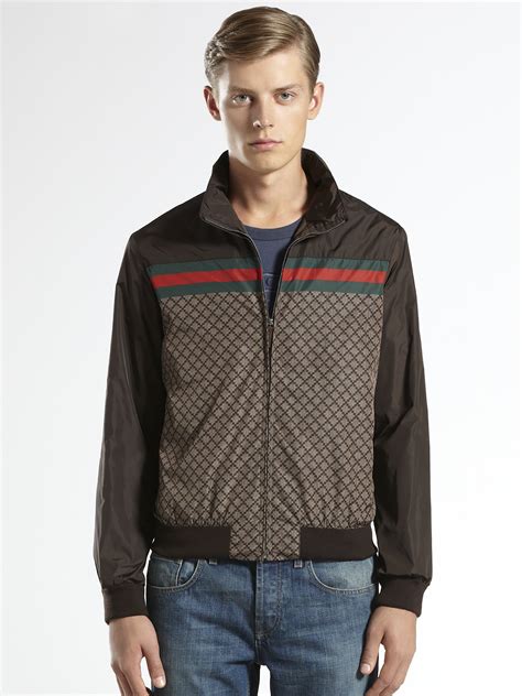 Gucci Diamante Jacket In Brown For Men Lyst