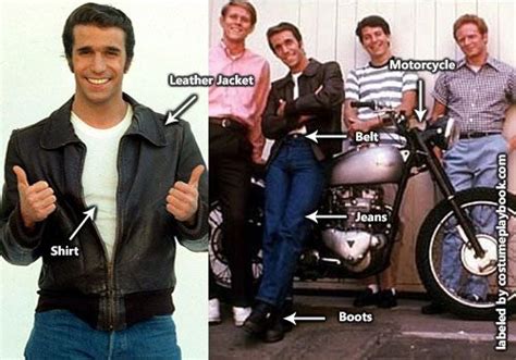 Appearing in the first episode and all 255 episodes that followed. Fonzie Costume Happy Days - Winkler | Happy days tv show, Costumes, Happy day