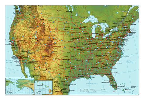 Us Maps With Highways And Cities