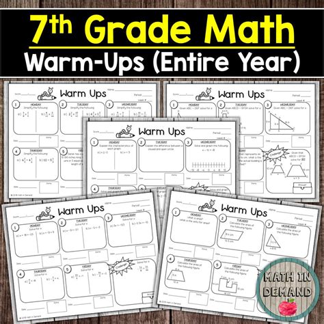 7th Grade Math Warm Ups Math In Demand
