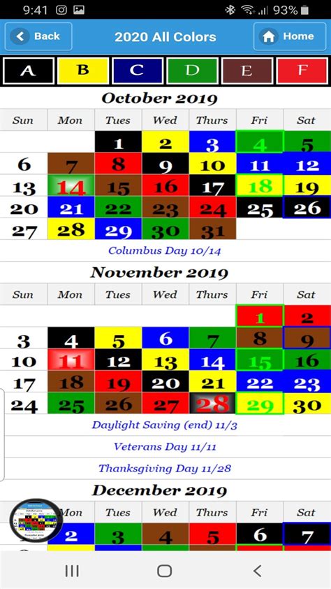 Usps Color Coded Calendar 2025 Pdf Printable