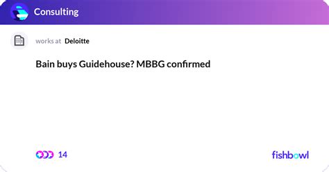 Bain Buys Guidehouse Mbbg Confirmed Fishbowl