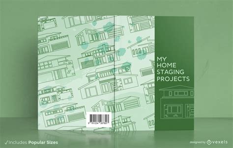 Houses In Line Art Book Cover Design Vector Download