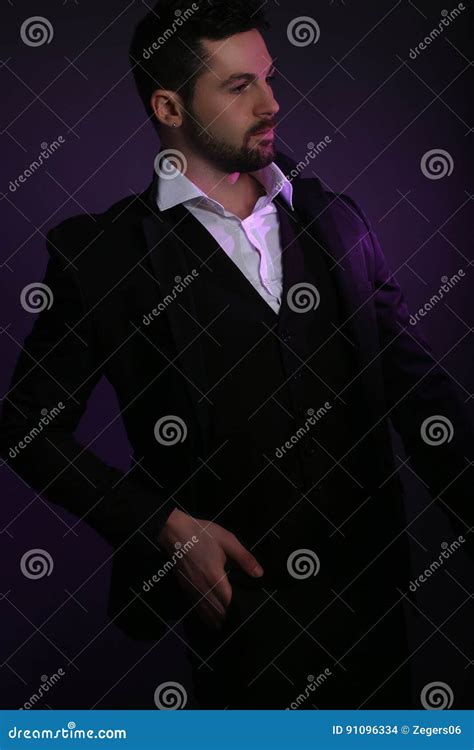 Elegant Man Posing Stock Photo Image Of Model Fashionable 91096334