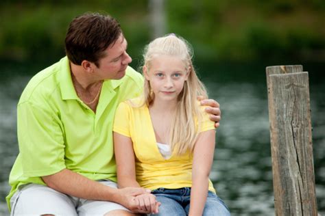 Father Comforting His Sad Daughter Stock Photo Download Image Now