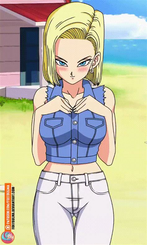 Android 18 Showing Her Tits Artist Foxybulma Dumble1