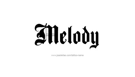 Melody Name Tattoo Designs