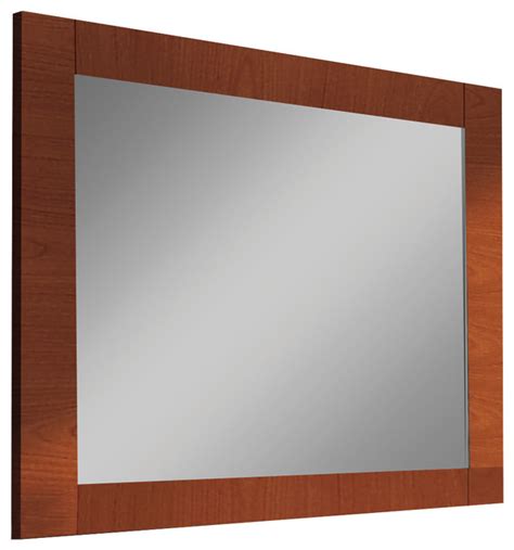 Wynd Mirror For Dresser Cherry Wood Transitional Wall Mirrors By Yumanmod Houzz