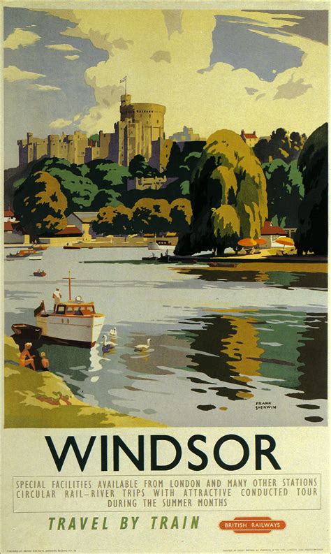 Gb Windsor 1 Vintage Travel Posters Retro Travel Poster Travel Posters
