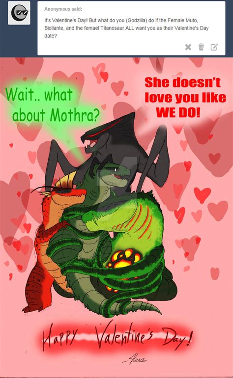Godzilla Valentines Day By Roflo Felorez On Deviantart