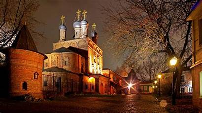 Russian Orthodox Night Christmas Autumn Desktop Moscow