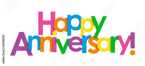 Happy Anniversary Colourful Vector Letters Icon Stock Vector Adobe