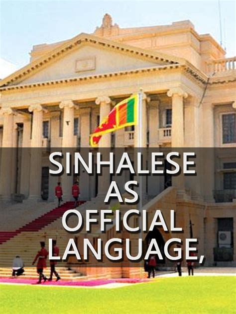 Sinhalese As Official Language Lanka Free Library