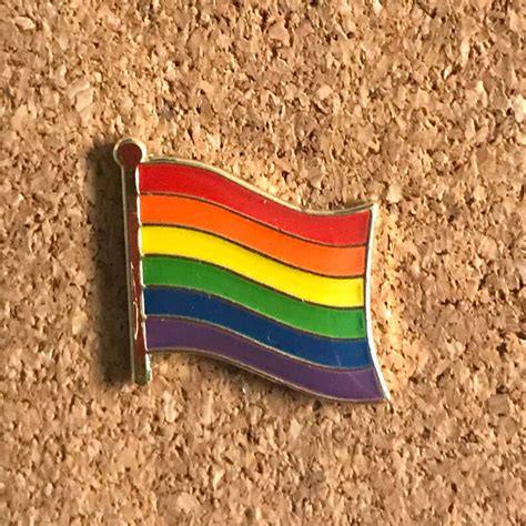Pride Flag Enamel Pin Rainbow Pin Badge Lgbtq Pride Gay Etsy
