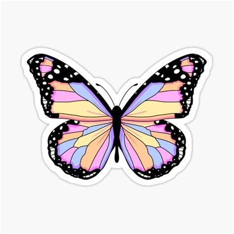 Pastel Butterfly Sticker For Sale By Twentyonemoose Redbubble
