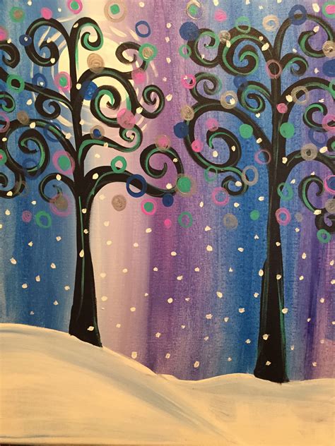 Winter Whimsy Paint And Sip Butterfly Tree Paint Nite