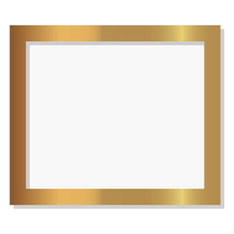 Glossy Rectangle Golden Frame Transparent Png And Svg Vector File