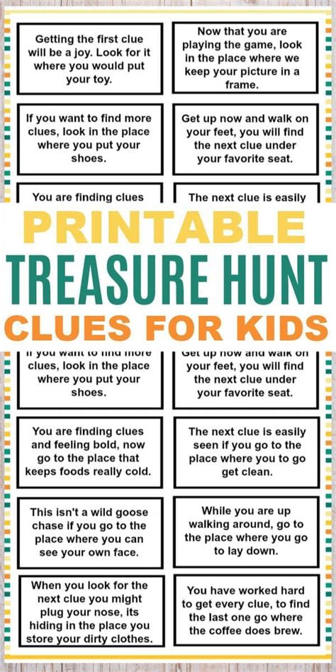 Free printable pirate treasure hunt clues. These printable treasure hunt clues for kids are a fun and easy kids activity. The clu ...
