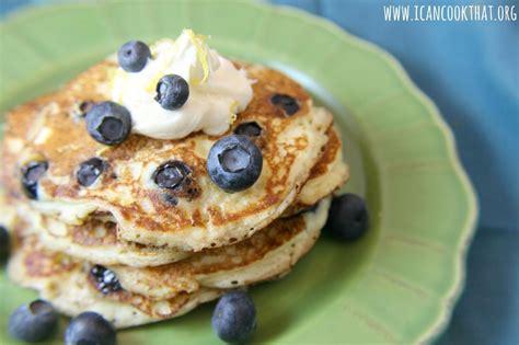 Lemon Ricotta Blueberry Pancakes Recipe I Can Cook That Blueberry