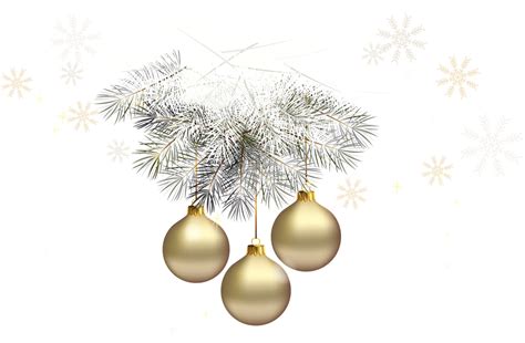 Gold Transparent Christmas Balls With Silver Pine Png Clipart Gallery
