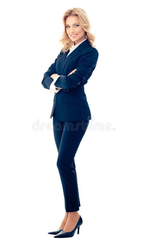 Full Body Portrait Of Businesswoman Stock Photo Image Of Beautiful