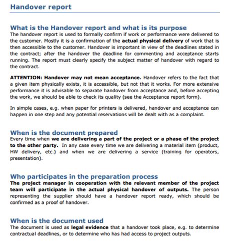 How To Write A Handover Report