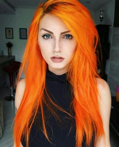 Orange Hair Hair Color Pastel Bright Hair Orange Hair