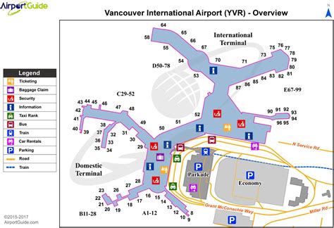 Vancouver International Airport Map Vancouver Airport Departures Map