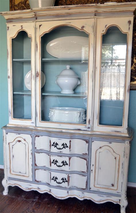 P451/17 gap grey melange wool blend short shorts, uk12 fr42 us8. French China Cabinet Hutch White Gray Blue Gold Distressed ...