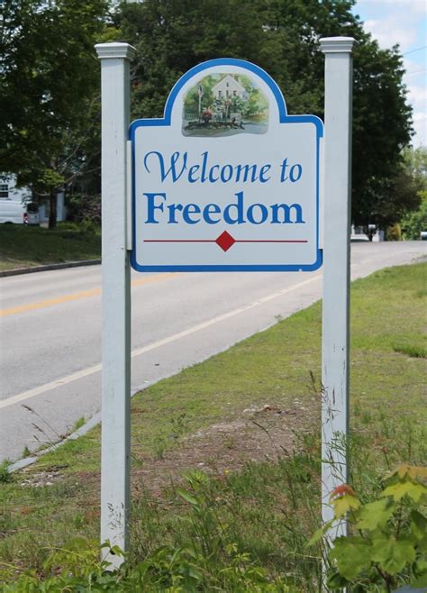 Freedom New Hampshire Town Welcome Sign Welcome Sign Towns New